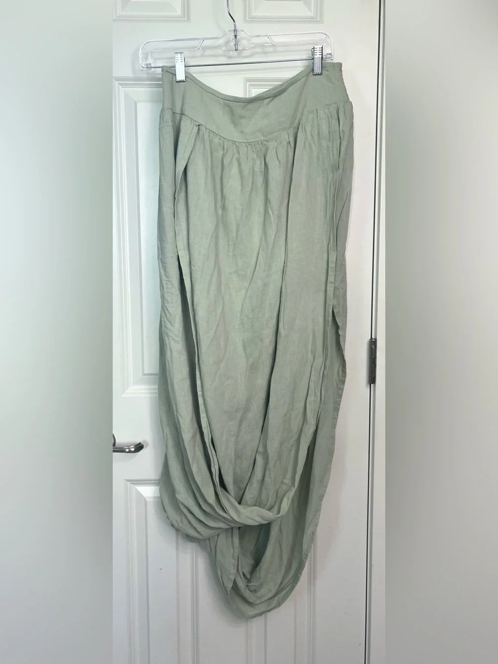 Free People Linen Top and Skirt Set in Pistachio NWT